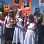 Представители социальной службы Астанайской и Алматинской епархии города Алматы приняли участие в памятном шествии "Бессмертного полка"