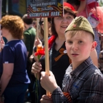 Представители социальной службы Астанайской и Алматинской епархии города Алматы приняли участие в памятном шествии "Бессмертного полка"