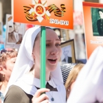 Представители социальной службы Астанайской и Алматинской епархии города Алматы приняли участие в памятном шествии "Бессмертного полка"