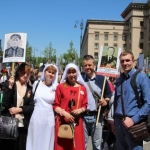 Представители социальной службы Астанайской и Алматинской епархии города Алматы приняли участие в памятном шествии "Бессмертного полка"