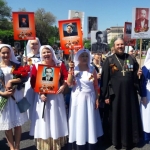 Представители социальной службы Астанайской и Алматинской епархии города Алматы приняли участие в памятном шествии "Бессмертного полка"